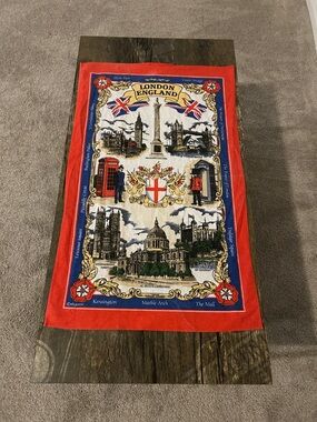 London England Souvenir Towel - Red, Blue, White